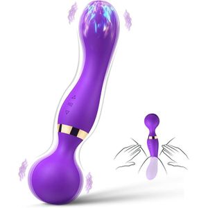 1-Pack Dual-Head PowerfulVibrator, DildoMassager, SexToyFor Men and Women-Purple