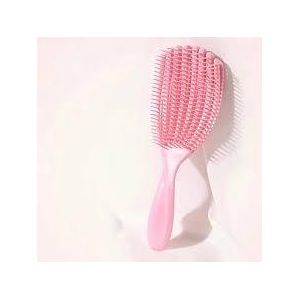 Hair Care Pink Flexible 8-Row Detangling Hair Brush (Often Called An "Octopus" Or Curved Vent Brush).