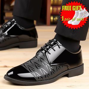 Bekia Men's formal shoes wedding shoes lace up leatherette shoes gentlemen's shoes