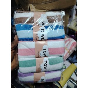 5-Piece Ultra Soft Cotton Bath Towel Set Highly Absorbent Face, Hand & Body Towels Quick-Dry Bathroom Towels