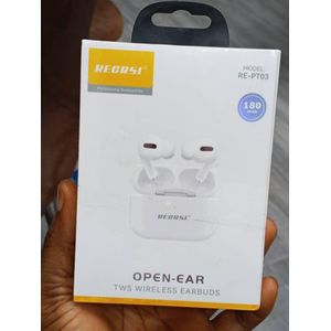 High Quality RECRSI RE-PT03 Open-Ear TWS Wireless Earbuds - Bluetooth 5.3 - 180mAh Charging Case - Comfort Fit + HIFI Sound