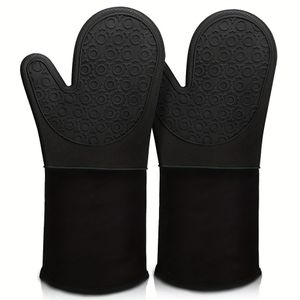 Protect Your Hands From Heat with VENGABY Extra Long Oven Mitts - Durable, Non-Slip Grip Perfect for BBQ, Baking, Cooking & Grilling!