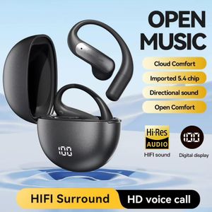 M118 True Wireless Earhooks Bluetooth 5.4 Headphones - HiFi Sound Open Ear Headset With 500mAh Charging Case
