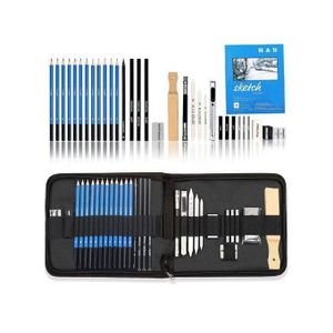 35 Piece Sketch Pencil Set, Art Tools, Drawing Charcoal Pencil Set, Zipper Bag