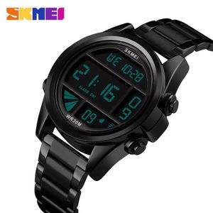 Skmei Digital Sports Stainless Steel Waterproof Watch – Black