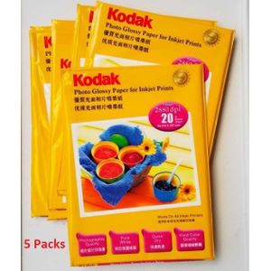 Kodak Photo Glossy Paper For Inkjet Prints X 5Packs