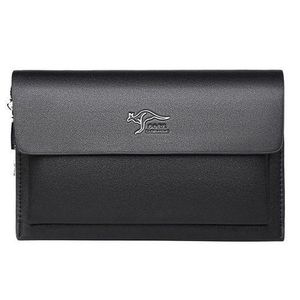 Men's Clutch Wallet Anti-theft Code Lock Men Zipper Leather Wallet