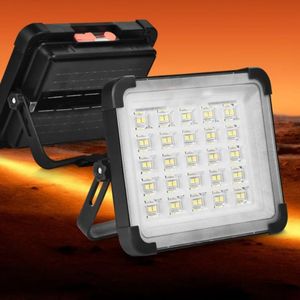 ESCLIGHTING 100W Ultra-Bright Solar Emergency Floodlight - Black
