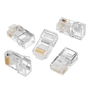 100PCS Of RJ45 Cat6 Ethernet Cable Connector – Clear