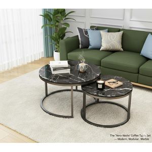 Real Marble Twin Center Table