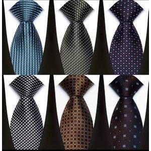 Clo 6pcs Premium Men's Business Tie Set, 1200 Needle High-Density Fabric, Fashionable Vintage Polka Dot Plaid Dark Ties, Ideal for Business Events, Parties, Work, Weddings, Groomsmen, and Gift-Giving, Christmas, 8cm/3.15inch