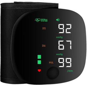 Rechargeable Wrist BP Device with Large LCD Display, Voice Broadcast, Portable Carrying Case