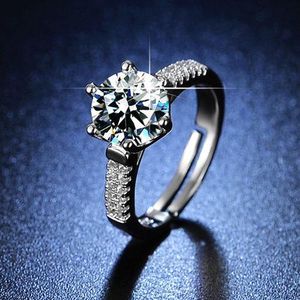 Non Fade Adjustable Diamond Plated Engagement Proposal Ring