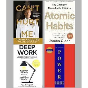 Can’t Hurt Me + Atomic Habits + The 48 Laws of Power + Deep Work