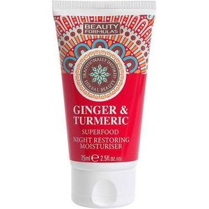 Beauty Formulas Superfood Ginger & Turmeric Night Restoring Moisturiser, 75ml.