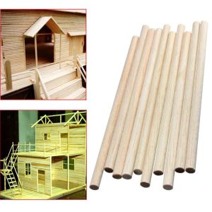 Wooden Building Model Tool, Round Wooden Stick Craft