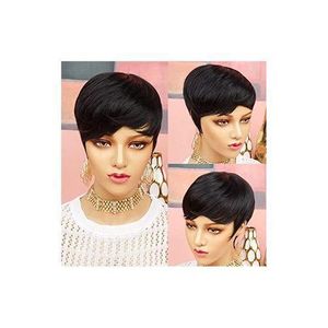 Hair Wig Pixie Short Hair Natural Colour