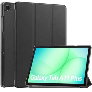 Anti-Drop Leather Smart Case for Samsung Galaxy Tab A11 Plus (11 Inch) - Black