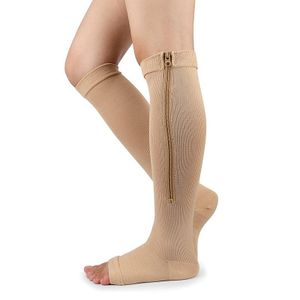 1pcs Zipper Compression Socks Open Toe Compression Stocking For