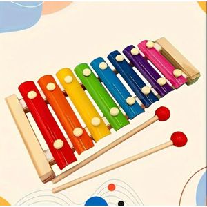 Colorful Accordion Educational Smart Colorful Accordion Wooden Hand Percussion Children's Xylophone Wooden Educational Toy