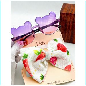CARTOON CHARACTER KIDS SUNGLASS AND BOWTIE HEADBAND TODDLER GIRL GIFT SET