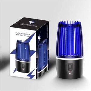 Electric Shock Mosquito Killer Lamp with a Purple UV Light Tube for attracting insects.