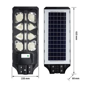 ESCLIGHTING Solar Street Lamp + Remote Control - LED Dimmable - 120W - Black