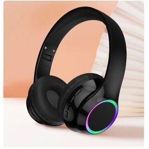 Bass Blast P101 Bluetooth 5.0 Subwoofer Headphones - Built-in Mic Wireless Call Folding Stereo Noise Over Ear Soft Earmuffs Noise Cancelling Headphones