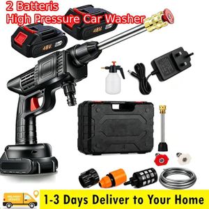 Rechargeable Cordless High Pressure Multi-Purpose Car Washer with Double Batteries, Ideal for Home, Auto, and Garden Cleaning