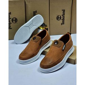 Timberland Noble Brown Leather Stylish Quality Fashion Casual Shoes For Men