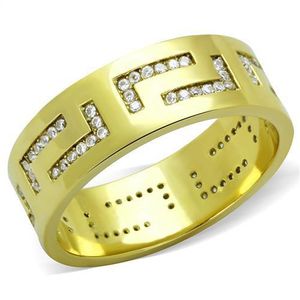 IP Gold AAA CZ Wedding Band