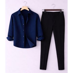 Smart Suit Trouser And Plain Long Sleeve Shirt For Men
