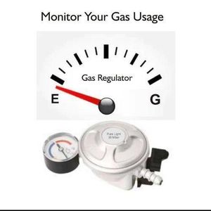 Gas Cylinder Regulator and Leak Detector - Adjustable Pressure Gauge for Gas Flow Control, Gas Cylinder Accessory, Clear Gauge Visibility, Metallic Finish, Precision Measurement Tool, Durable Metallic Body