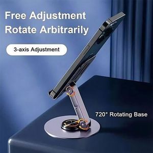 Universal Rotating Phone Stand with 360 Round Non Slip Phone Holder for iPhone, iPad, Samsung and All Mobile devices, Adjustable Desktop Phone Holder Stand Metal Phone Stand, Rotatable Mobile Phone Holder, Cell Phone Holder Stand