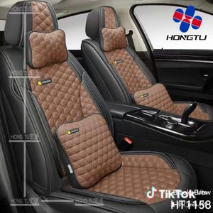 Universal Quilted Leather Car Seat Cushion Set