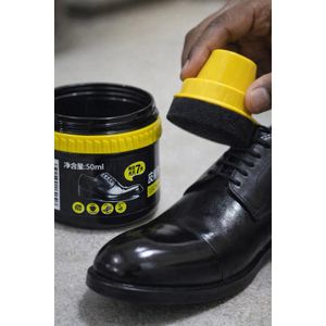 Leather Repair Black Cream Liquid Shoe Polish With Sponge Applicator, Leather Shoe Beauty Cream, Leather Cream Shoe Polish, Shoe Cream with Sponge Applicator, Leather Repair Cream Shoe Polish Brightening Nursing with Sponge Repair Cream