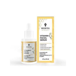 BEE & YOU Anti Aging, Anti Wrinkle Face Serum With Vitamin C, Skin Brightener, Moisturizer