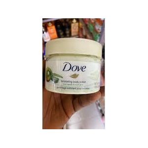 Dove  crushed macadamia & rice milk exfoliating body scrub