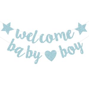 Welcome Baby Boy Stickers Labels Cute Little One Elephant Decor