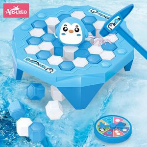 Arsuxeo  Ice Breaker Game Save Penguin On Ice Block Family Funny Game Penguin Trap Activate Game Children's Day Gifts