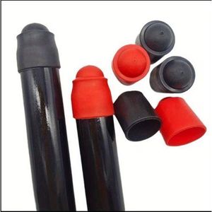 2pcs of Snooker Stick Protective Bottom Covers - Featuring a Non Slip Texture, for Snooker Cue Ends, Durable And Impact-Resistant Billiard Additions. ( Black / Red )