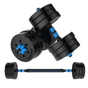 30kg Fitness Dumbbell Set with Barbell Extension -Blue