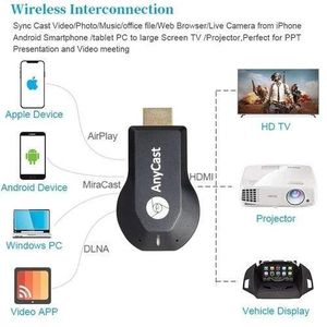 AnyCast M9 Plus HDMI TV Stick 1080P "No Need Mode Switching" 3D WiFi Wireless Mini Display Receiver Dongle HDMI TV Miracast DLNA Airplay For IOS Apple IPhone IPad Android Smartphone Windows 