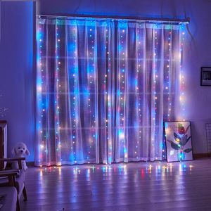 SUNDASELF 3m X3m Interior String Lights Led Copper Wire Usb Remote Control Colorful Christmas Decoration Curtain Lights