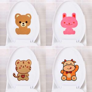 Royal Glow 4-in-1 Self-Adhesive Toilet Deodorizing Stickers – Waterproof, Odor Removal, and Cute Cartoon Designs (Bear, Tiger, Bunny, Cow)
