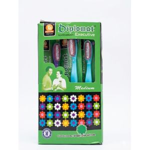12 pieces Medium Toothbrushes with Ergonomic Handle