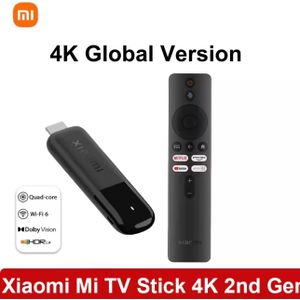 XIAOMI Xiaomi’s TV Stick 4K 2nd Gen 2GB RAM 8GB ROM BT5.2 Dolby Vision HDR10+ Wi-Fi 6 TV Dongle Portable Stream Media MI TV
