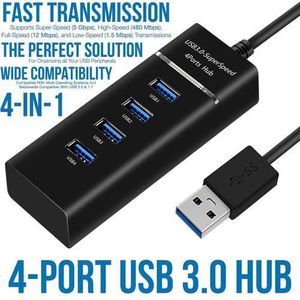USB HUB 4 Ports USB 3.0 Hub Adapter High Speed Data Transfer
