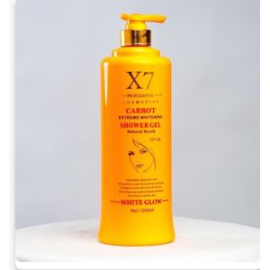 WHITE GLOW WhiteGlow X7 Professional Cosmetics Carrot Extreme Whitenin Shower Gel Natural Scrub 1200ml