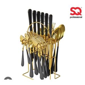 Home Choice 24Pcs/Set Luxury Stainless Steel Cutlery Set Mirror Polished Forks Spoons Knives